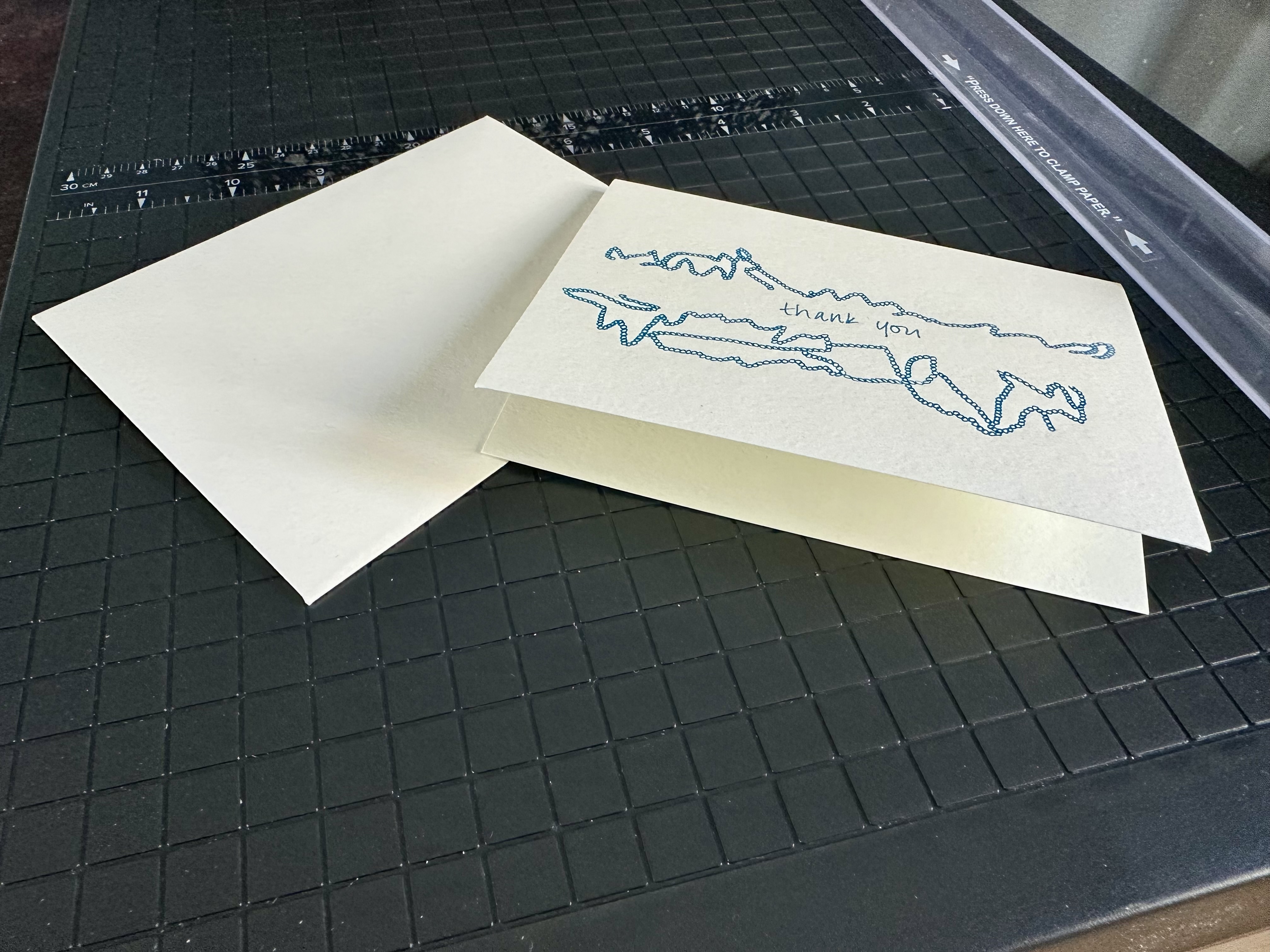 Hand-doodled thank you card